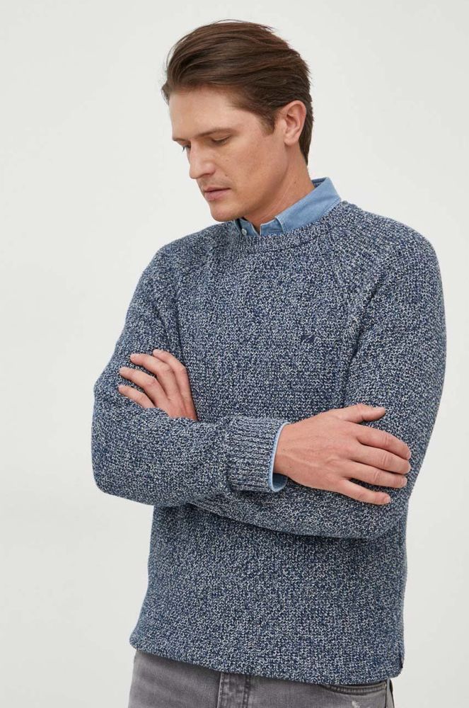 Бавовняний светр Pepe Jeans Sherwood колір синій