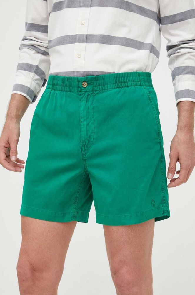 Бавовняні шорти Polo Ralph Lauren колір зелений