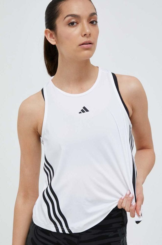 Топ для тренувань adidas Performance Hyperglam колір білий