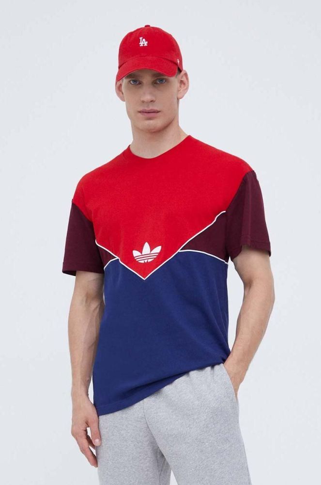 Бавовняна футболка adidas Originals колір червоний з аплікацією (3501824)