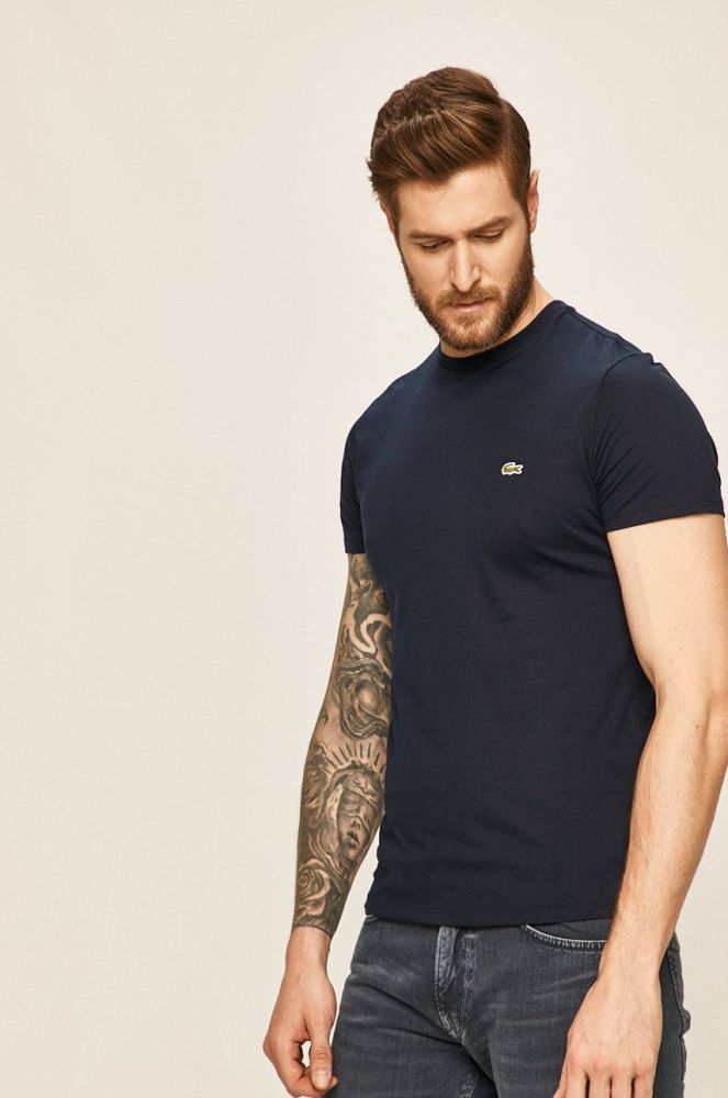Бавовняна футболка Lacoste колір синій однотонний TH6709-001. (2316301)