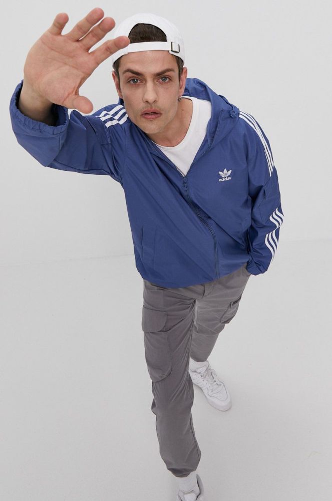 Куртка adidas Originals чоловіча перехідна колір фіолетовий