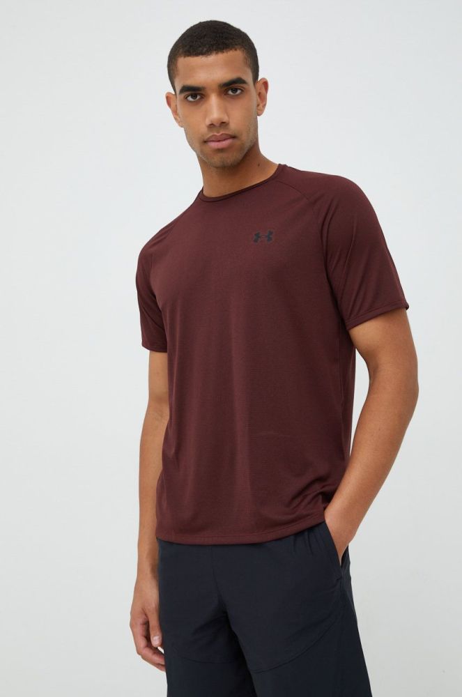 Футболка Under Armour чоловічий колір коричневий однотонний