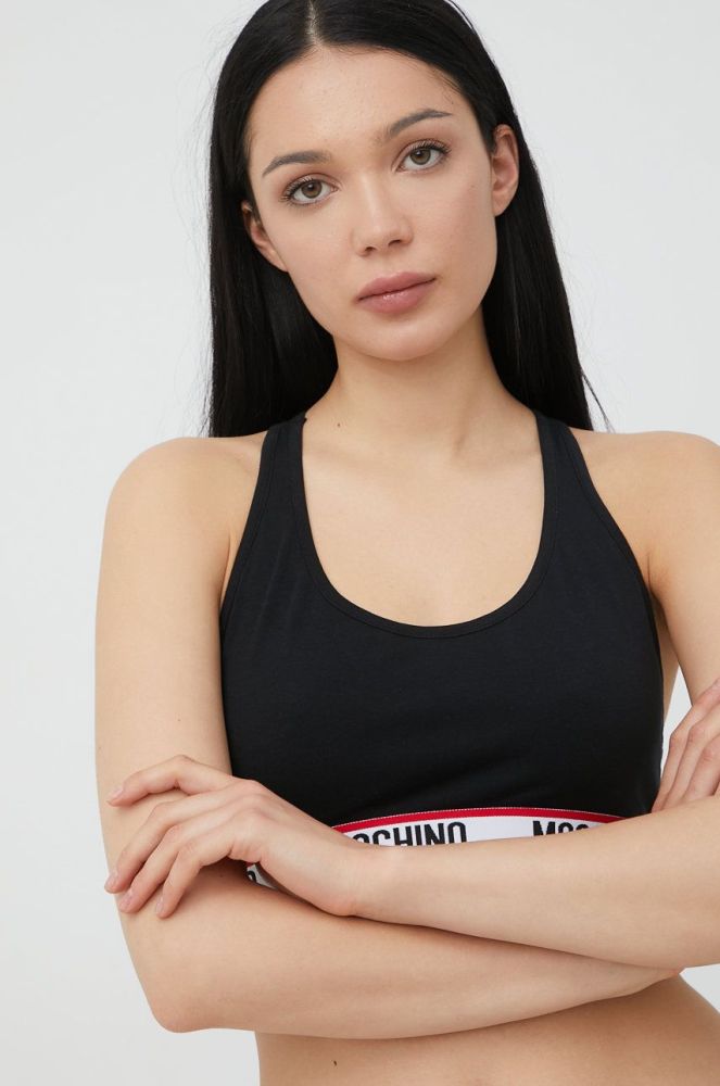 Бюстгальтер Moschino Underwear колір чорний однотонний (2298255)