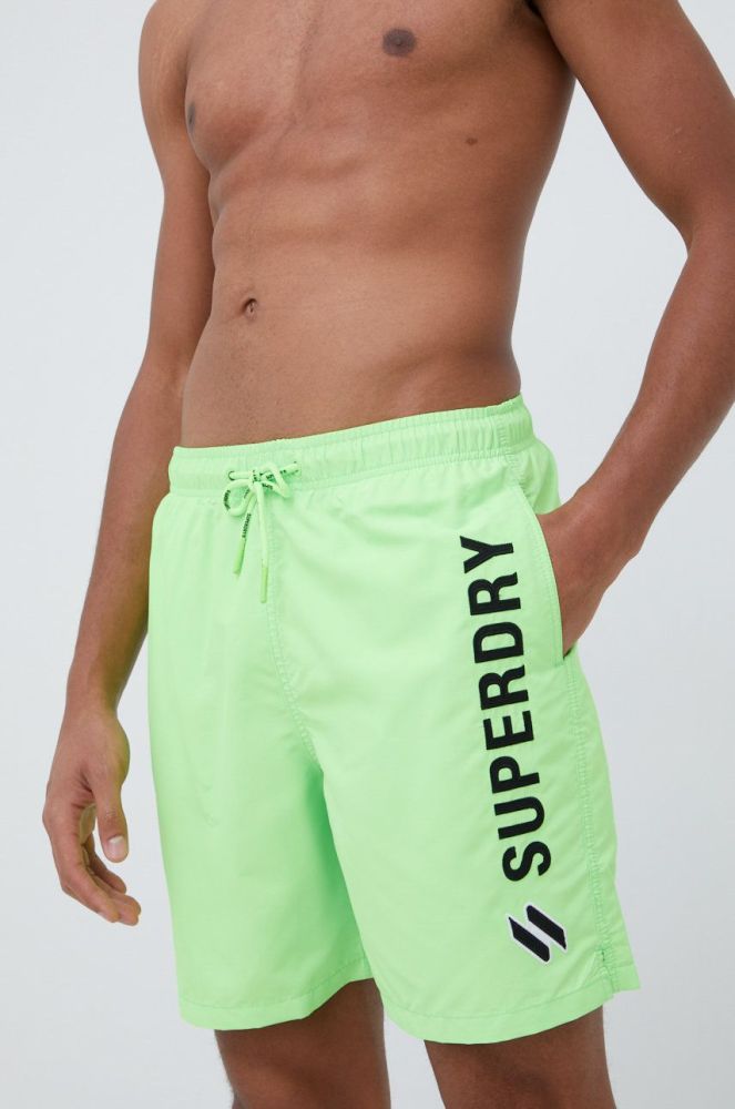 Купальні шорти Superdry колір зелений (2422430)