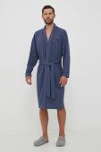 Бавовняний халат BOSS колір синій (3387720)
