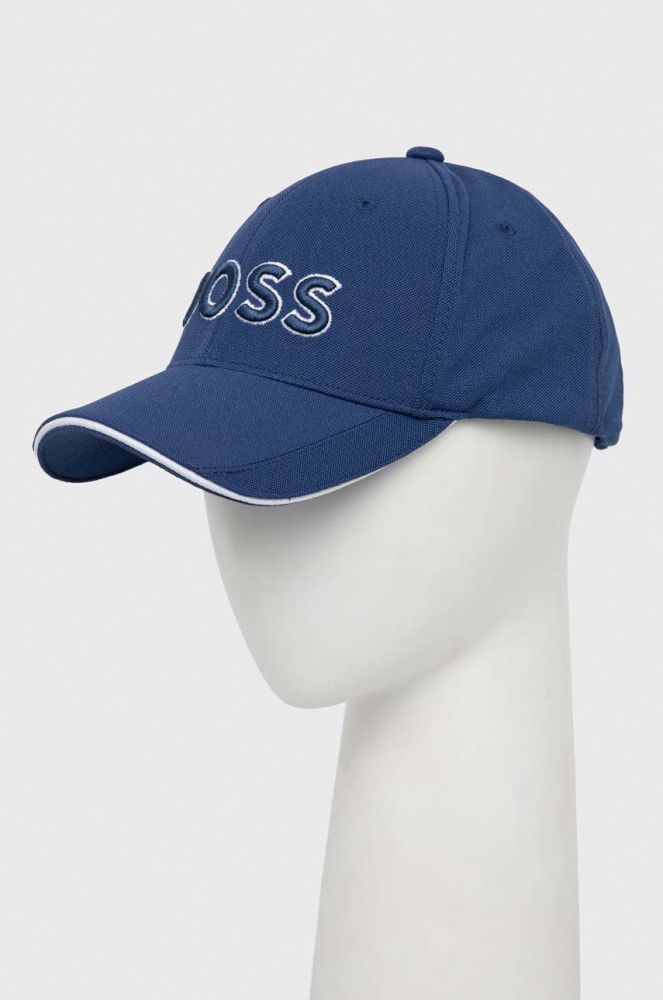 Кепка BOSS BOSS ATHLEISURE колір фіолетовий з аплікацією