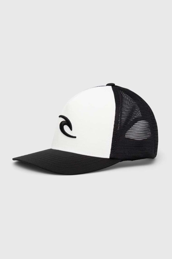 Шапка Rip Curl колір білий з аплікацією