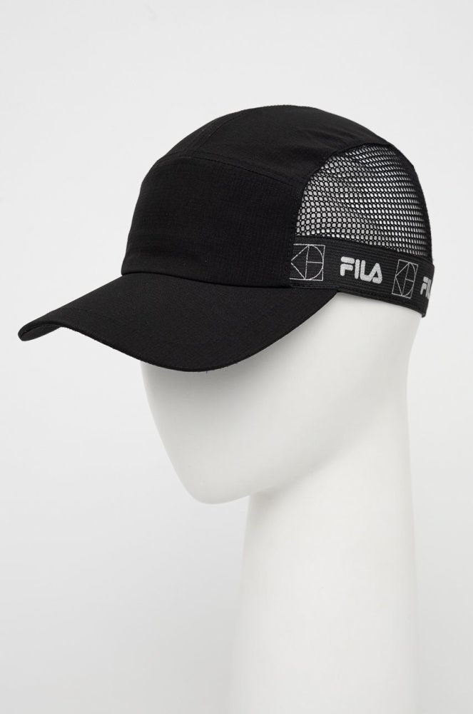 Кепка Fila Rewa колір чорний однотонна