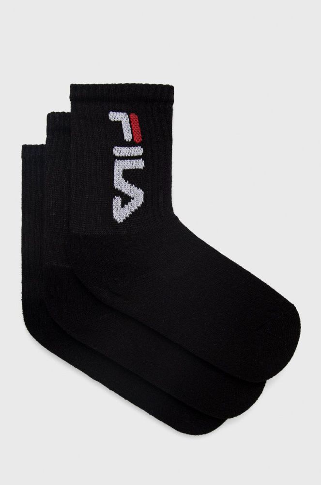 Дитячі шкарпетки Fila (3-pack) колір чорний (2449524)