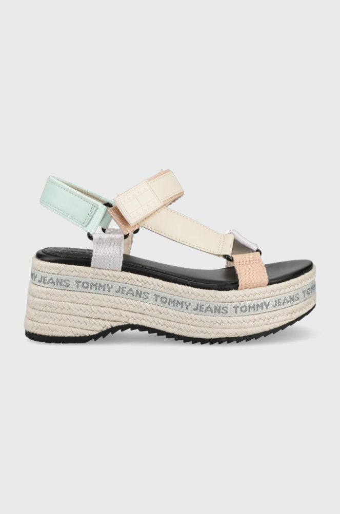 Сандалі Tommy Jeans жіночі на платформі колір барвистий