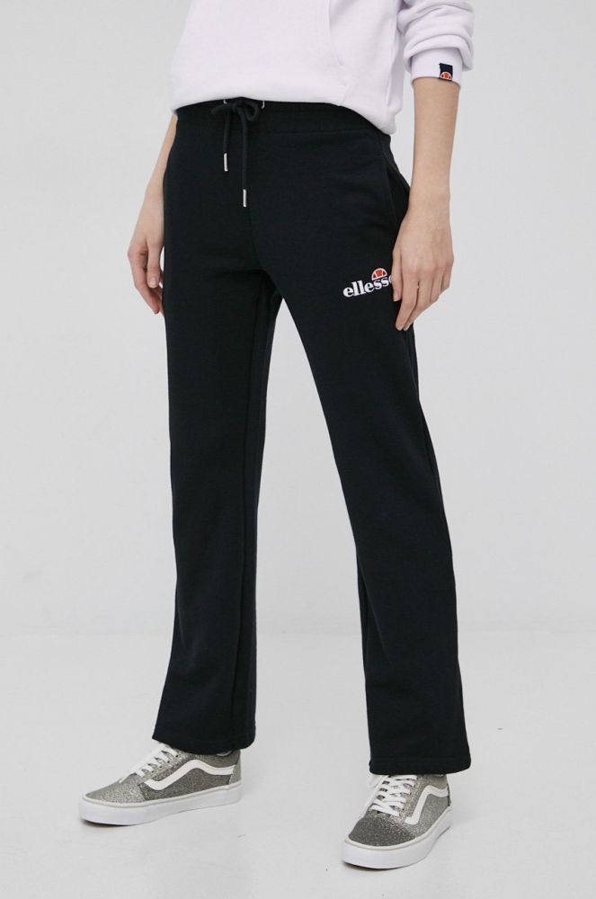 Штани Ellesse жіночі колір чорний з аплікацією SGM14188-LPINK