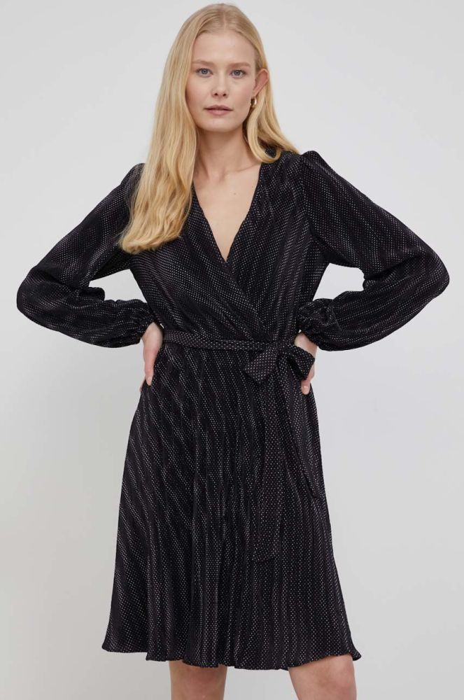 Сукня Dkny колір чорний mini розкльошена (2078279)