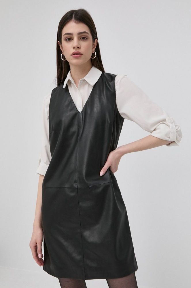 Сукня Trussardi колір чорний mini розкльошена (2028053)