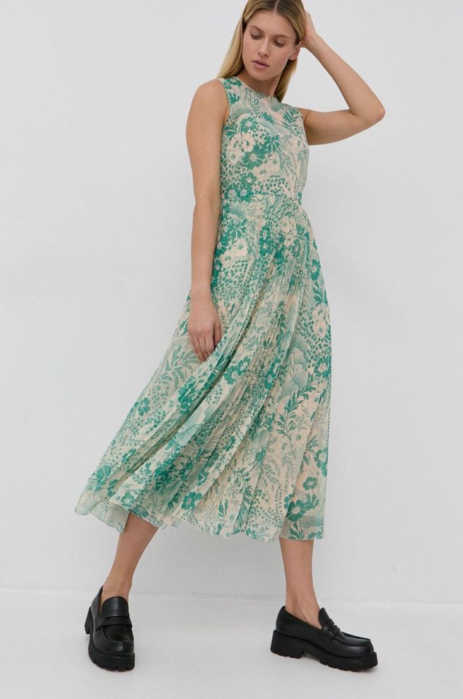 Сукня Red Valentino maxi розкльошена колір барвистий