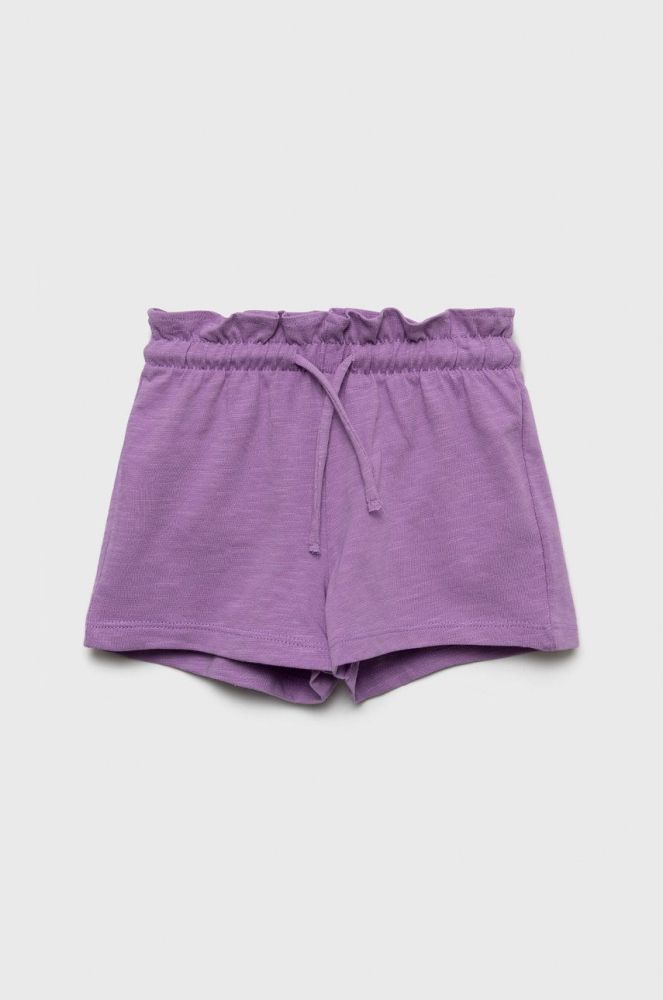 Дитячі бавовняні шорти United Colors of Benetton колір фіолетовий однотонні (2408862)
