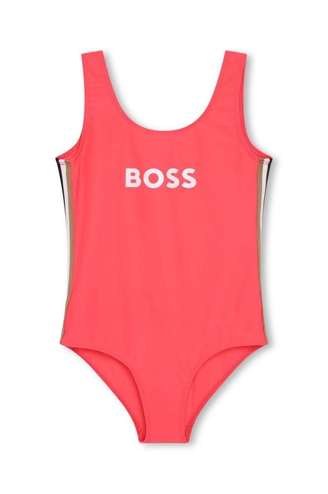 Суцільний дитячий купальник BOSS колір червоний (3204630)