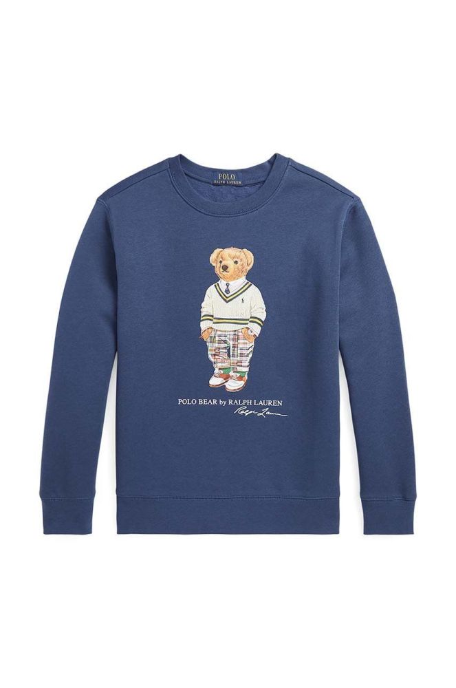 Дитяча кофта Polo Ralph Lauren колір синій з принтом (2964528)