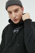 Кофта Tommy Jeans чоловіча колір чорний з капюшоном з аплікацією (2935976)
