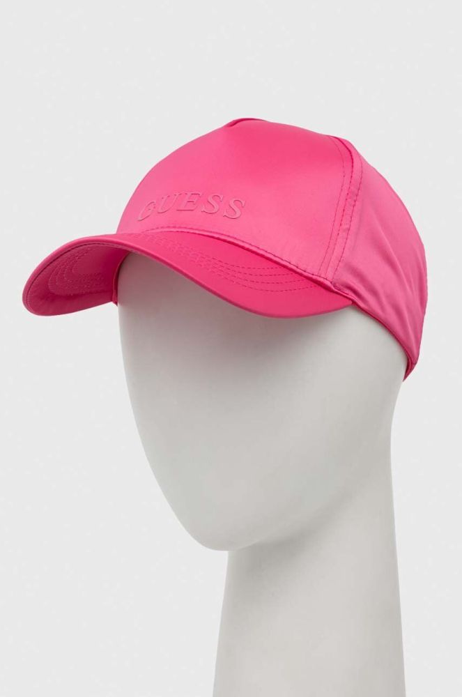Кепка Guess колір рожевий однотонна (3187903)
