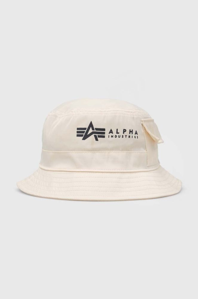 Капелюх Alpha Industries колір бежевий