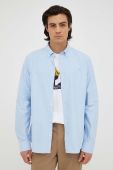 Сорочка Les Deux чоловіча regular комір button-down колір блакитний