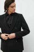 Піджак Bruuns Bazaar Karlsus Double Blazer чоловічий колір чорний