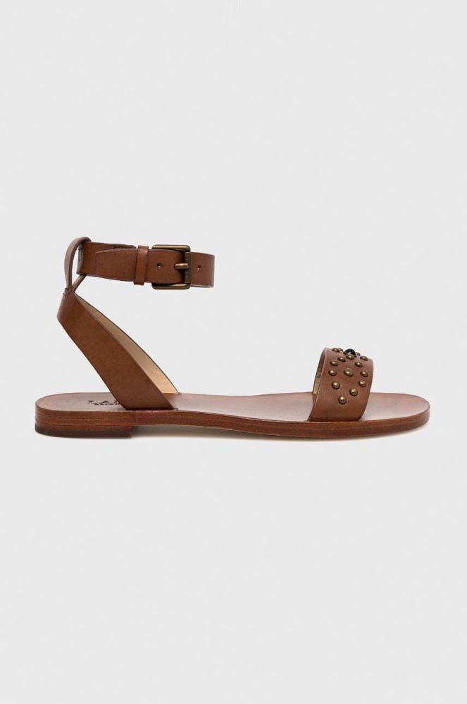 Шкіряні сандалі Lauren Ralph Lauren 802891394001 жіночі колір коричневий 802891394001
