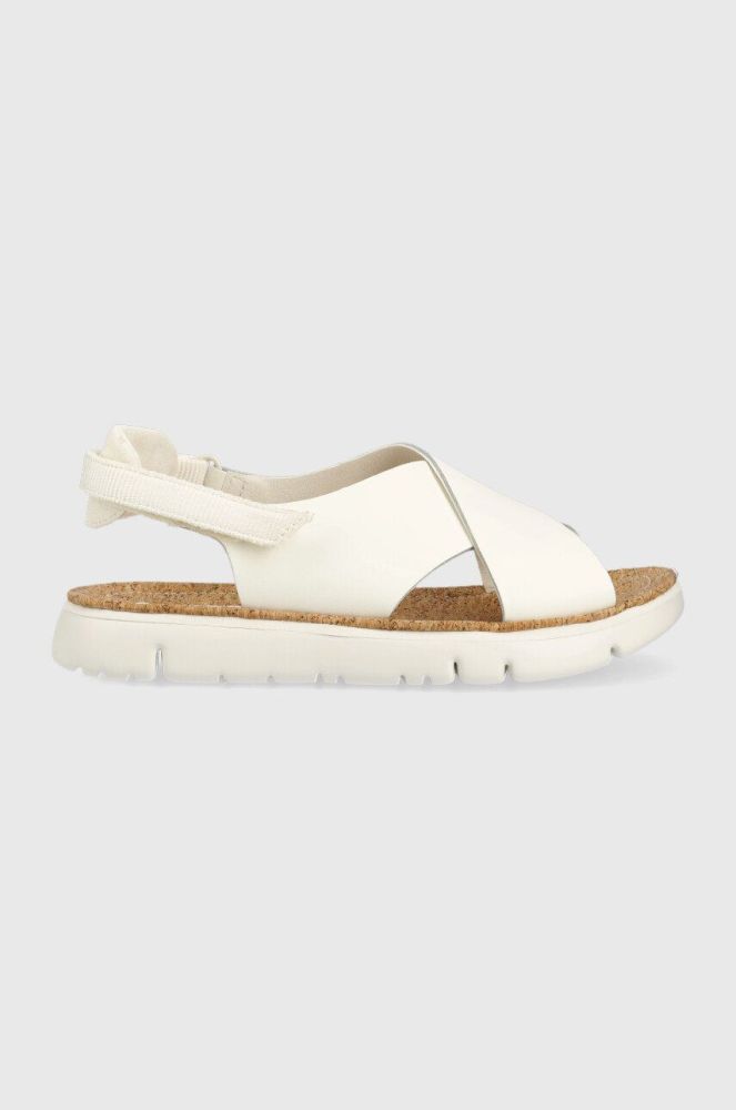 Шкіряні сандалі Camper Oruga Sandal жіночі колір білий K200157.046
