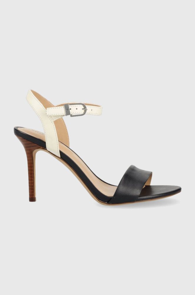 Шкіряні сандалі Lauren Ralph Lauren Gwen колір синій 802836571002