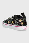 Дитячі кеди Vans TD Authentic Elastic FLRL BLACK колір чорний