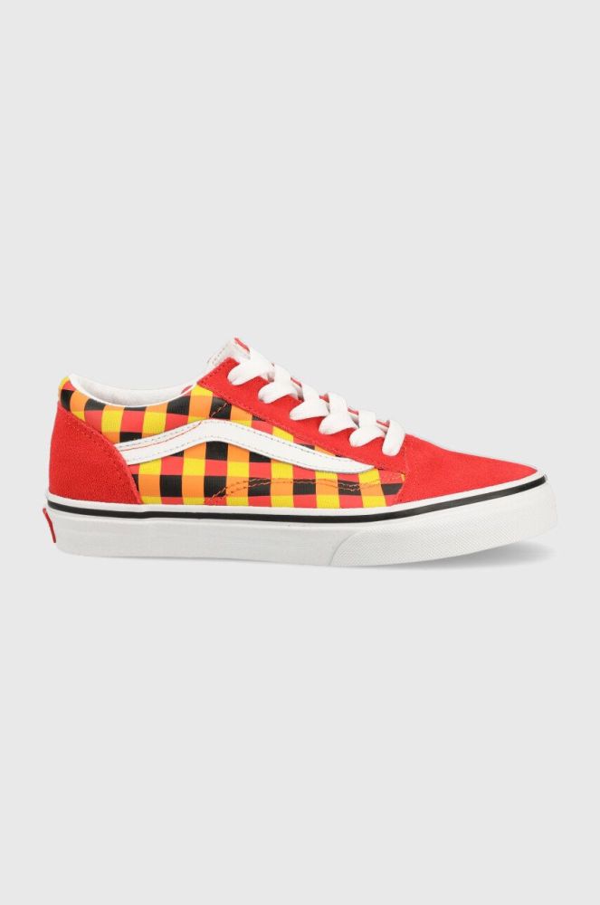 Дитячі кеди Vans JN Old Skool GLOW MULTI колір червоний