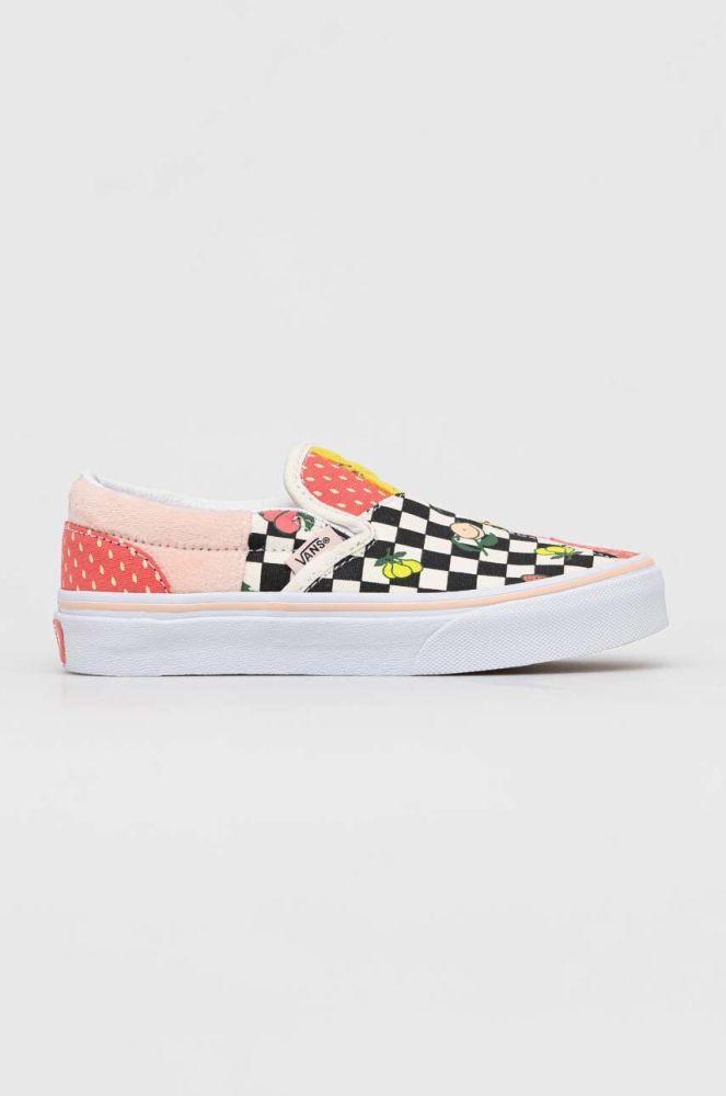 Дитячі кеди Vans UY Classic Slip On Patch FRTC MDGRE колір барвистий