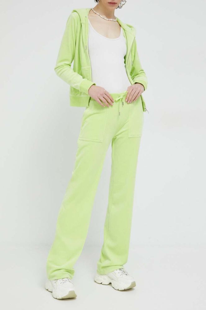 Спортивні штани Juicy Couture колір зелений однотонні (3082536)