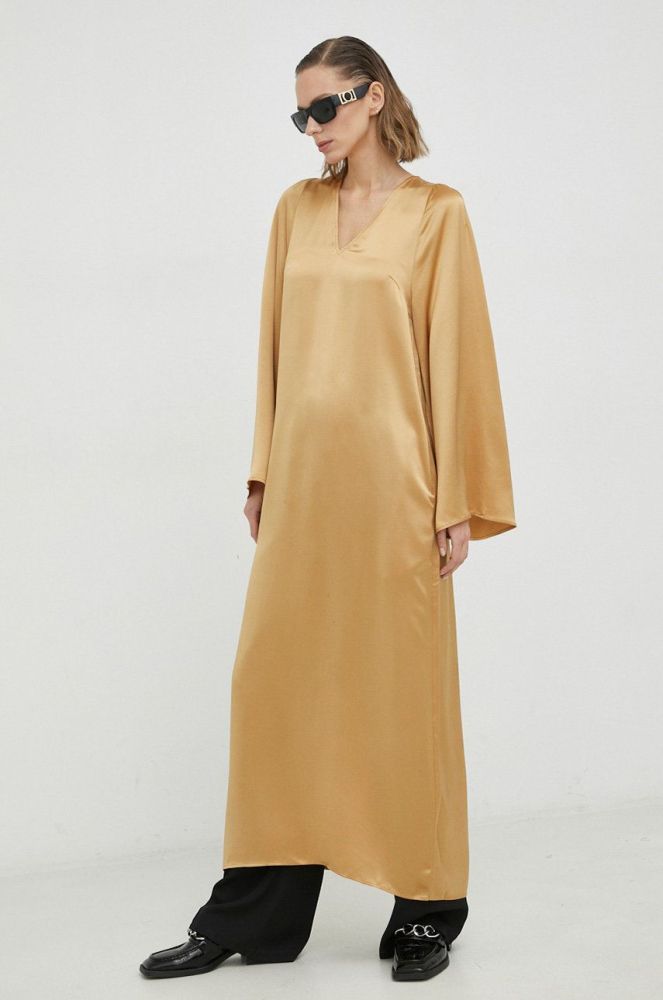 Сукня By Malene Birger Brynn колір жовтий maxi пряма