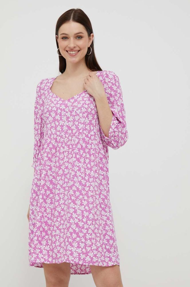 Сукня United Colors of Benetton колір рожевий mini розкльошена (3233906)