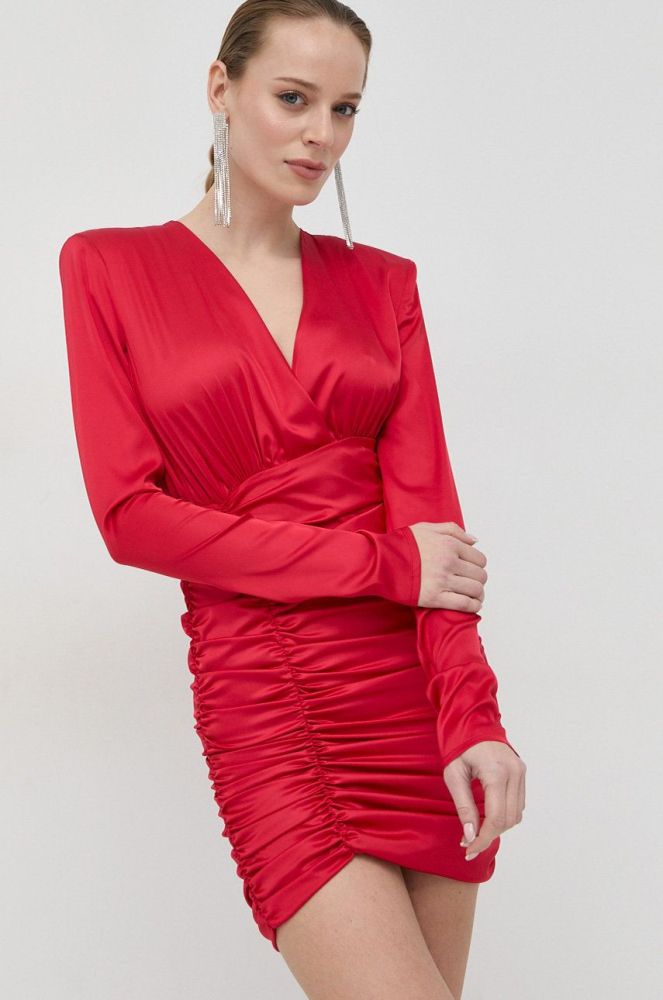 Сукня Pinko колір червоний mini облягаюча