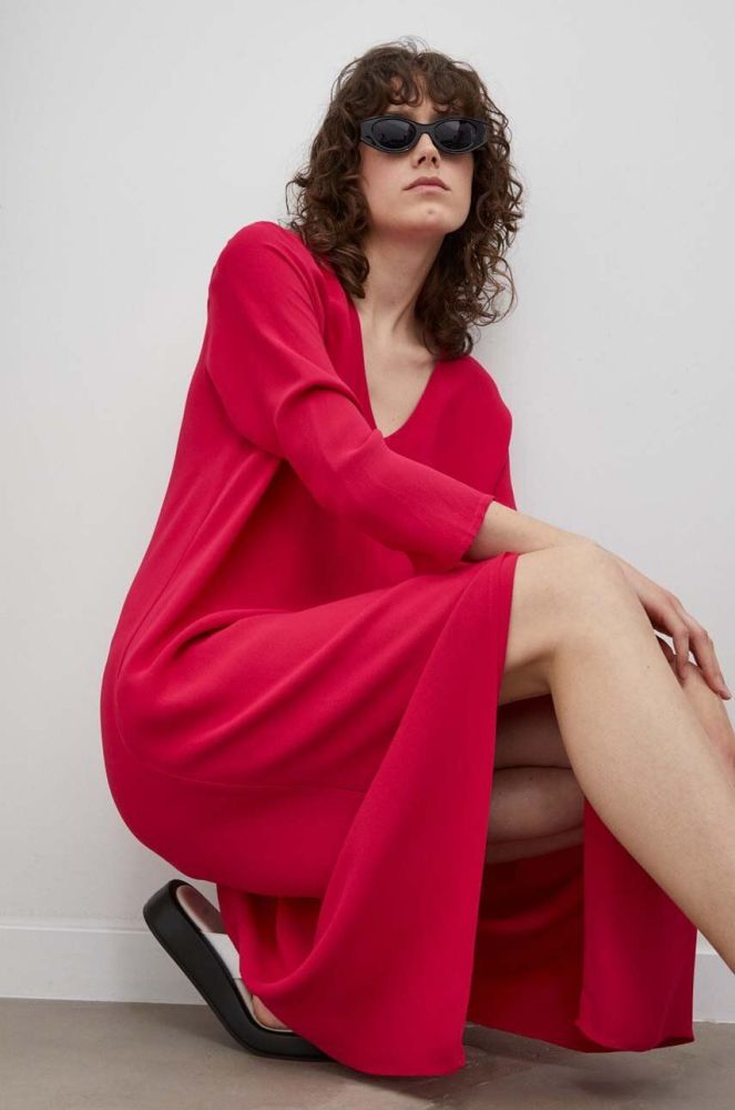 Сукня Herskind колір рожевий maxi oversize