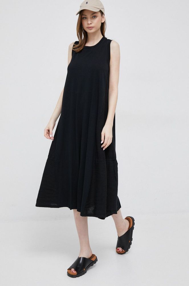 Сукня Deha колір чорний midi oversize