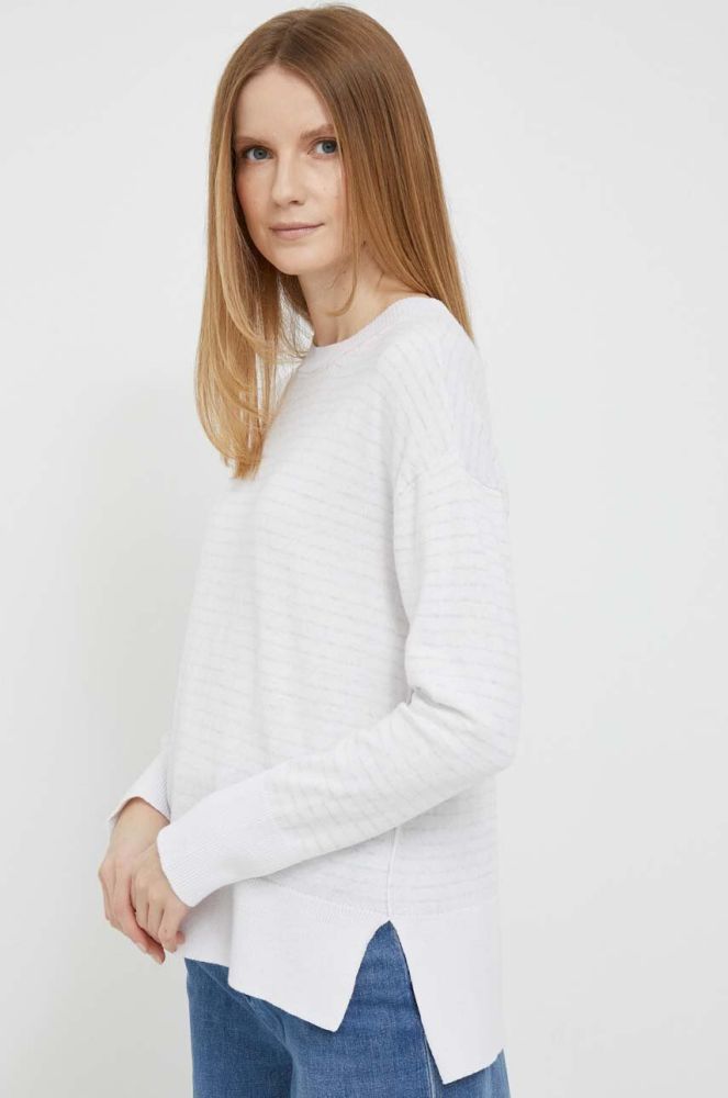 Светр з домішкою кашеміру Dkny колір білий легкий
