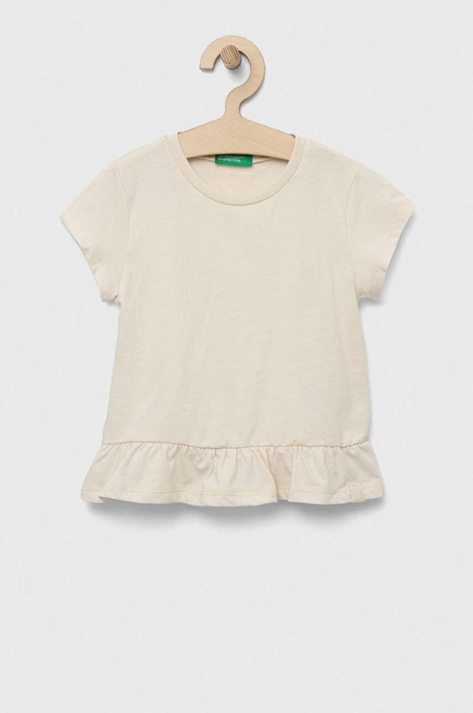 Дитяча футболка United Colors of Benetton колір бежевий (3171245)