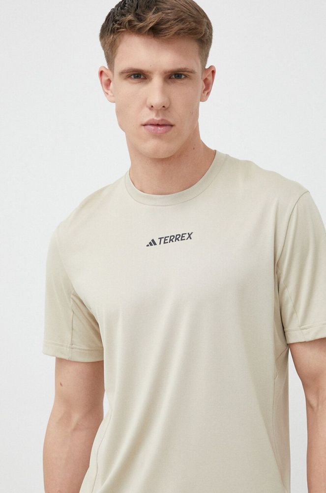 Спортивна футболка adidas TERREX Multi HM4045 колір бежевий однотонна