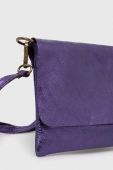 Шкіряна сумка Answear Lab колір фіолетовий