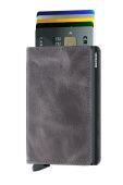 Шкіряний гаманець Secrid чоловічий колір сірий